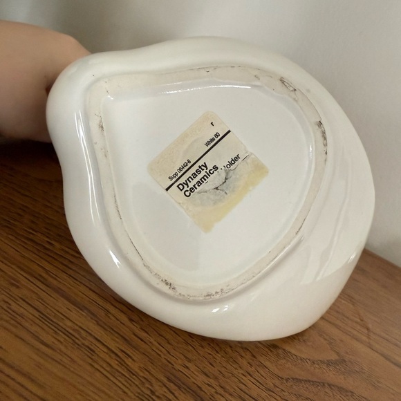 Art Deco Ceramic Porcelain Swan Figurine Bathroom Wash Cloth Hand Towel Holder - Picture 4 of 7